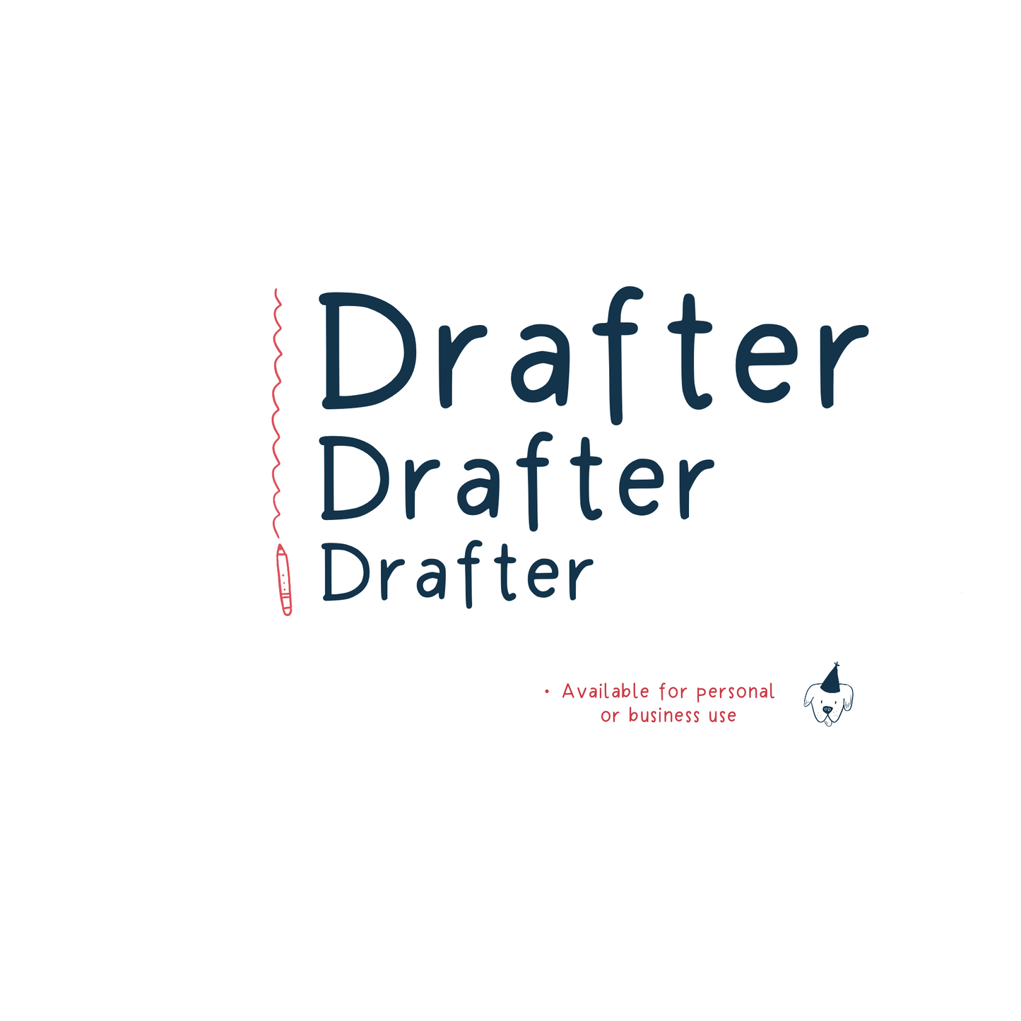Drafter Penne Hand-made Font - Suhasini Penna