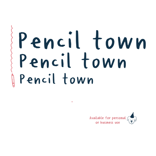 Pencil town Hand-made Font - Suhasini Penna